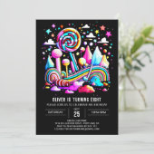 Invitation Sweet Editable Candy Wonderland (Debout devant)