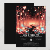 Invitation Sweet Editable Woodland Digital Anniversaire (Devant / Derrière)