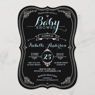 Invitation Sweet Fancy Chalkboard Baby shower garçon