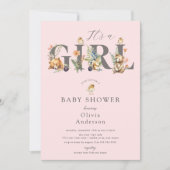 Invitation Sweet Forest Friends C'est une fille (Devant)