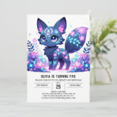 Invitation Sweet Fox Digital Anniversaire (Debout devant)