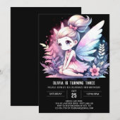 Invitation Sweet Fun Fairy Anniversaire (Devant / Derrière)