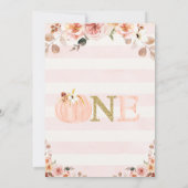 Invitation Sweet Girls Rustic Fall Citrouille 1er anniversair (Dos)
