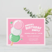 Invitation Sweet Hanami Dango fête d'anniversaire (Debout devant)