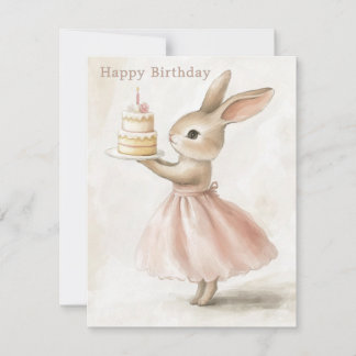 Invitation Sweet Happy Birthday Cake Greeting Card