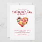 Invitation Sweet Heart Brunch Galentine’s Day Brunch (Devant)