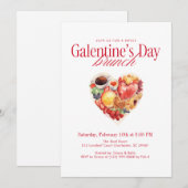 Invitation Sweet Heart Brunch Galentine’s Day Brunch (Devant / Derrière)