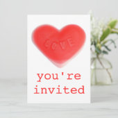 invitation Sweet Heart 'You are Invited' (Debout devant)