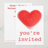 invitation Sweet Heart 'You are Invited' (Devant / Derrière)