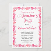Invitation Sweet Hearts Frame Galentine's Day Party (Devant)