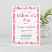 Invitation Sweet Hearts Frame Galentine's Day Party (Debout devant)