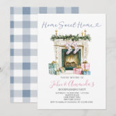 Invitation Sweet Home Foyer Noël Fête du réchauffement de la (Devant / Derrière)