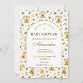 Invitation Sweet Honey Bee Baby Shower (Devant)