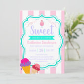 Invitation Sweet Ice Cream Baby Sprinkle Magasin de bonbons A (Debout devant)