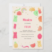 Invitation Sweet kawaii gummi candies anniversaire (Devant)