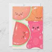Invitation Sweet kawaii gummi candies anniversaire (Dos)