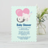 Invitation Sweet Kitty Chat Dormir avec une grande douche de  (Debout devant)