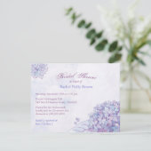 Invitation Sweet Lavender Hydrangea Fête des mariées florale (Debout devant)