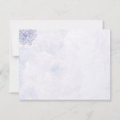 Invitation Sweet Lavender Hydrangea Fête des mariées florale (Dos)