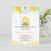 Invitation Sweet Little Bee Baby shower (Debout devant)
