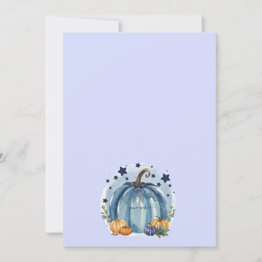 Invitation Sweet Little Citrouille Automne Automne Baby showe (Dos)