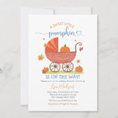 Invitation Sweet Little Citrouille Baby shower de transport b (Devant)
