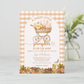 Invitation Sweet Little Citrouille Baby shower de transport b (Debout devant)