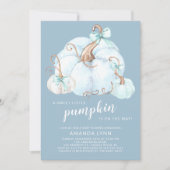 Invitation Sweet Little Citrouille Boys Baby shower (Devant)