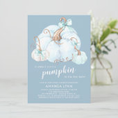 Invitation Sweet Little Citrouille Boys Baby shower (Debout devant)