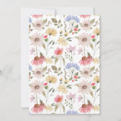 Invitation Sweet Little Citrouille Est Sur Le Chemin Fleur sa (Dos)