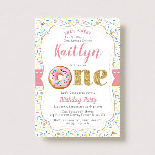 Invitation Sweet Little Donut Girls 1er Anniversaire Invitati