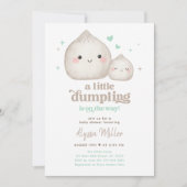 Invitation Sweet Little Dumpling Gender Neutral Baby Shower (Devant)