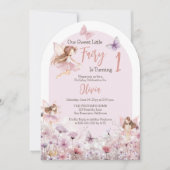 Invitation Sweet Little Fairy Fleurs sauvages 1er anniversair (Devant)