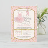 Invitation Sweet Little Girl Ballerina Ballet Anniversaire (Debout devant)