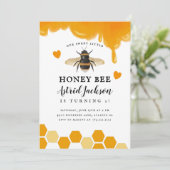 Invitation Sweet Little Honey Bee fête d'anniversaire (Debout devant)