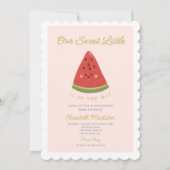 Invitation Sweet Little Melon est sur le chemin Baby shower (Devant)