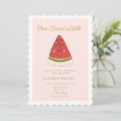 Invitation Sweet Little Melon est sur le chemin Baby shower (Debout devant)