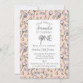 Invitation Sweet Little One Candy Thème 1er anniversaire (Devant)