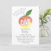 Invitation Sweet Little Peach 1er anniversaire (Debout devant)
