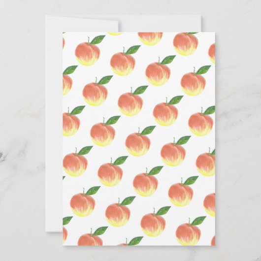 Invitation Sweet Little Peach 1er anniversaire (Dos)