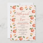 Invitation Sweet Little Peach Anniversaire de enfant Party (Devant)