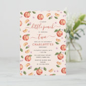 Invitation Sweet Little Peach Anniversaire de enfant Party (Debout devant)