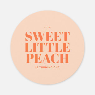 Invitation Sweet Little Peach Girl Premier anniversaire