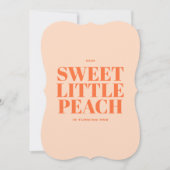 Invitation Sweet Little Peach Girl Premier anniversaire (Devant)