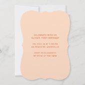 Invitation Sweet Little Peach Girl Premier anniversaire (Dos)