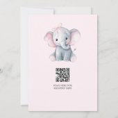 Invitation Sweet Little Peanut Elephant Baby Girl Shower (Dos)