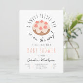 Invitation Sweet Little Pie Baby shower manuscrit fille (Debout devant)