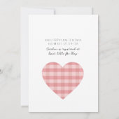 Invitation Sweet Little Pie Baby shower manuscrit fille (Dos)