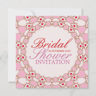 Invitation Sweet Love Hearts dentelle nuptiale douche Invitat