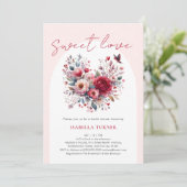 Invitation Sweet Love Valentine Fête des mariées (Debout devant)